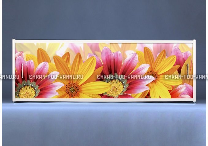 Раздвижной ФОТО экран - Flowers – купить по цене 8500 руб. в интернет-магазине в городе Новосибирск картинка 1
