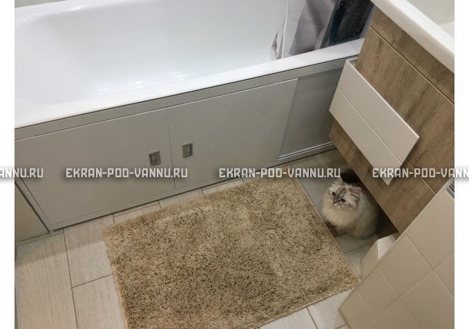 Экран из МДФ EMMY Монро 170 белый в алюминиевой раме – купить по цене 5800 руб. в интернет-магазине в городе Новосибирск картинка 2