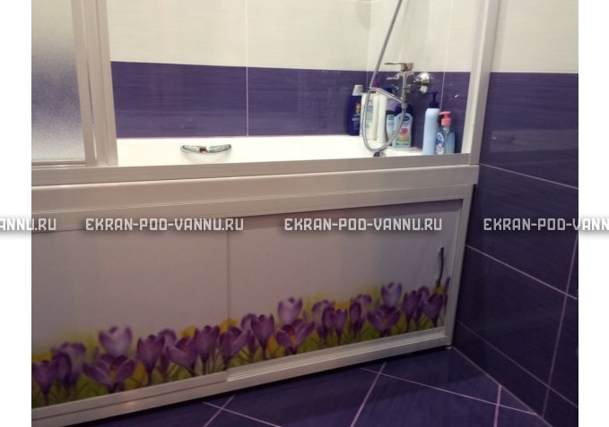 Экран на роликах EUROPLEX  Ирисы – купить по цене 12400 руб. в интернет-магазине в городе Новосибирск картинка 3