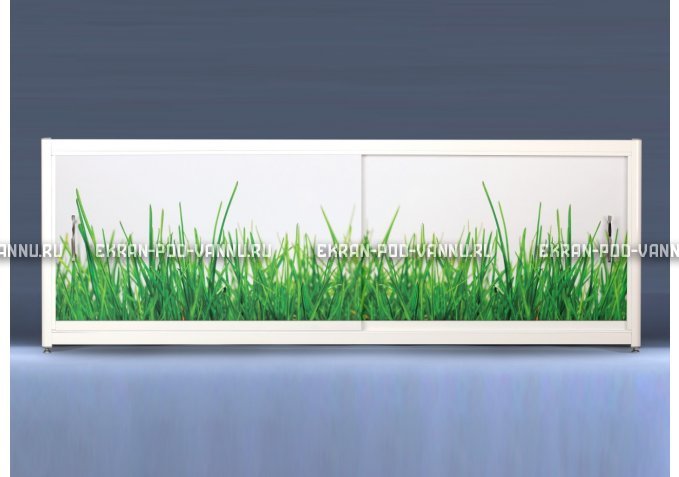 Экран на роликах EUROPLEX Трава – купить по цене 12400 руб. в интернет-магазине в городе Новосибирск картинка 1