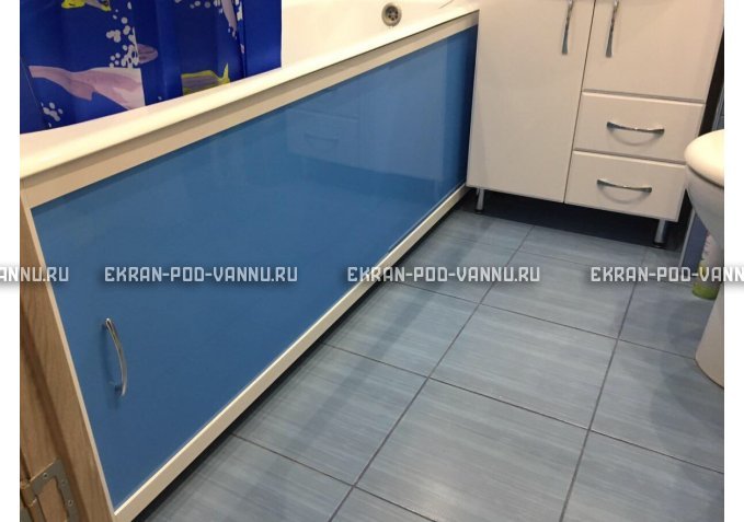 Раздвижной экран EUROPLEX Комфорт голубой – купить по цене 6750 руб. в интернет-магазине в городе Новосибирск картинка 1