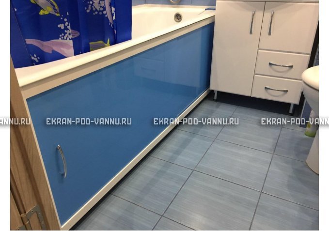 Раздвижной экран EUROPLEX Комфорт голубой – купить по цене 6750 руб. в интернет-магазине в городе Новосибирск картинка 3