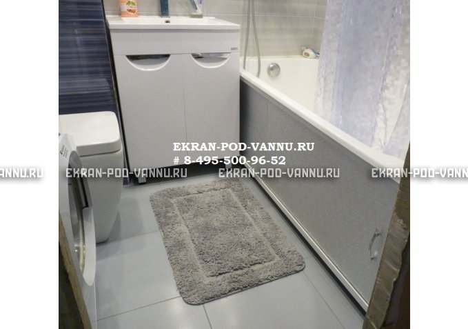 Раздвижной экран EUROPLEX Комфорт Серебро колотый лед – купить по цене 6550 руб. в интернет-магазине в городе Новосибирск картинка 2