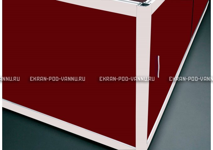 Торцевой экран EUROPLEX Комфорт бордовый – купить по цене 8760 руб. в интернет-магазине в городе Новосибирск картинка 1