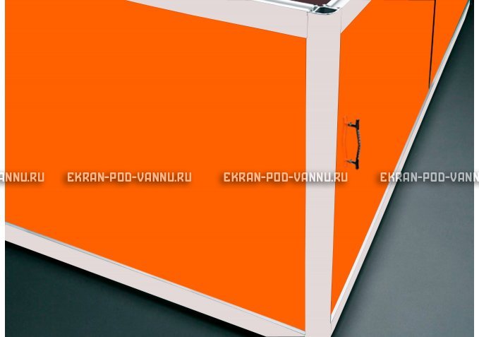 Угловой экран EUROPLEX Комфорт оранжевый – купить по цене 8180 руб. в интернет-магазине в городе Новосибирск картинка 1