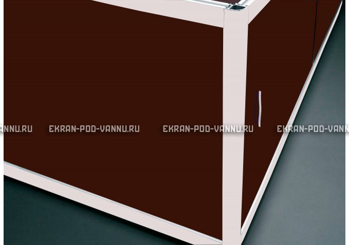 Угловой экран EUROPLEX Комфорт шоколад – купить по цене 8180 руб. в интернет-магазине в городе Новосибирск картинка 1